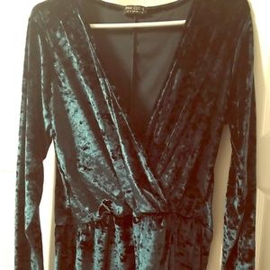 Long-sleeve Velvet Dress